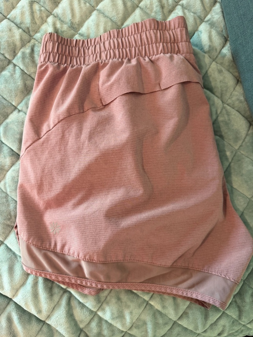 Athleta Dusty Rose Elastic-Waist Athletic Shorts - Picture 2 of 3